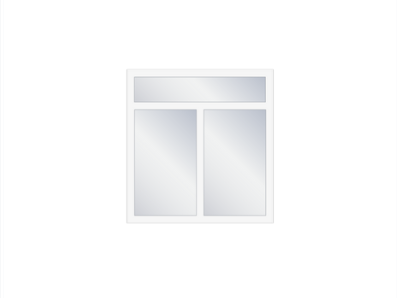 Zweiflügeliges Fenster mit Oberlicht