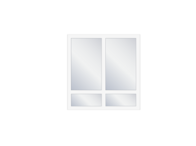 Zweiflügeliges Fenster cu zweiteiligem Unterlicht