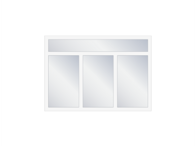 Dreiflügeliges Fenster cu Oberlicht
