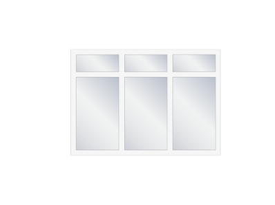 Dreiflügeliges Fenster cu dreiteiligem Oberlicht